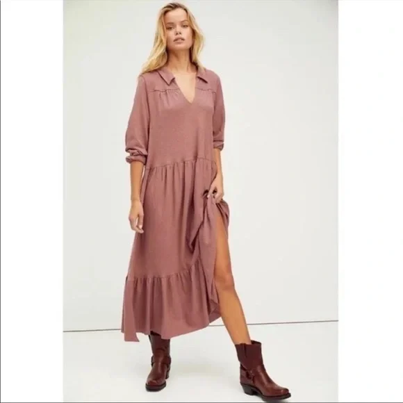 feather long sleeve maxi dress Maxi feather dress XL / Jade